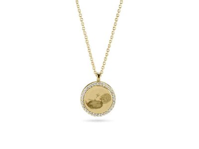 KETTING MET AS HANGER - SEE YOU | goud 9 kt